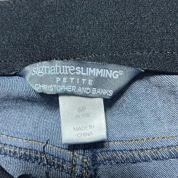 Christopher‎ & Banks Signature Slimming Petite Jeans Dark Wash Mid Rise - Picture 5 of 9